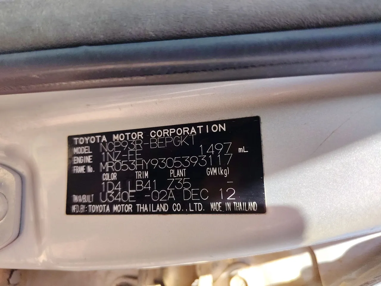2012 Toyota Vios – Exterior