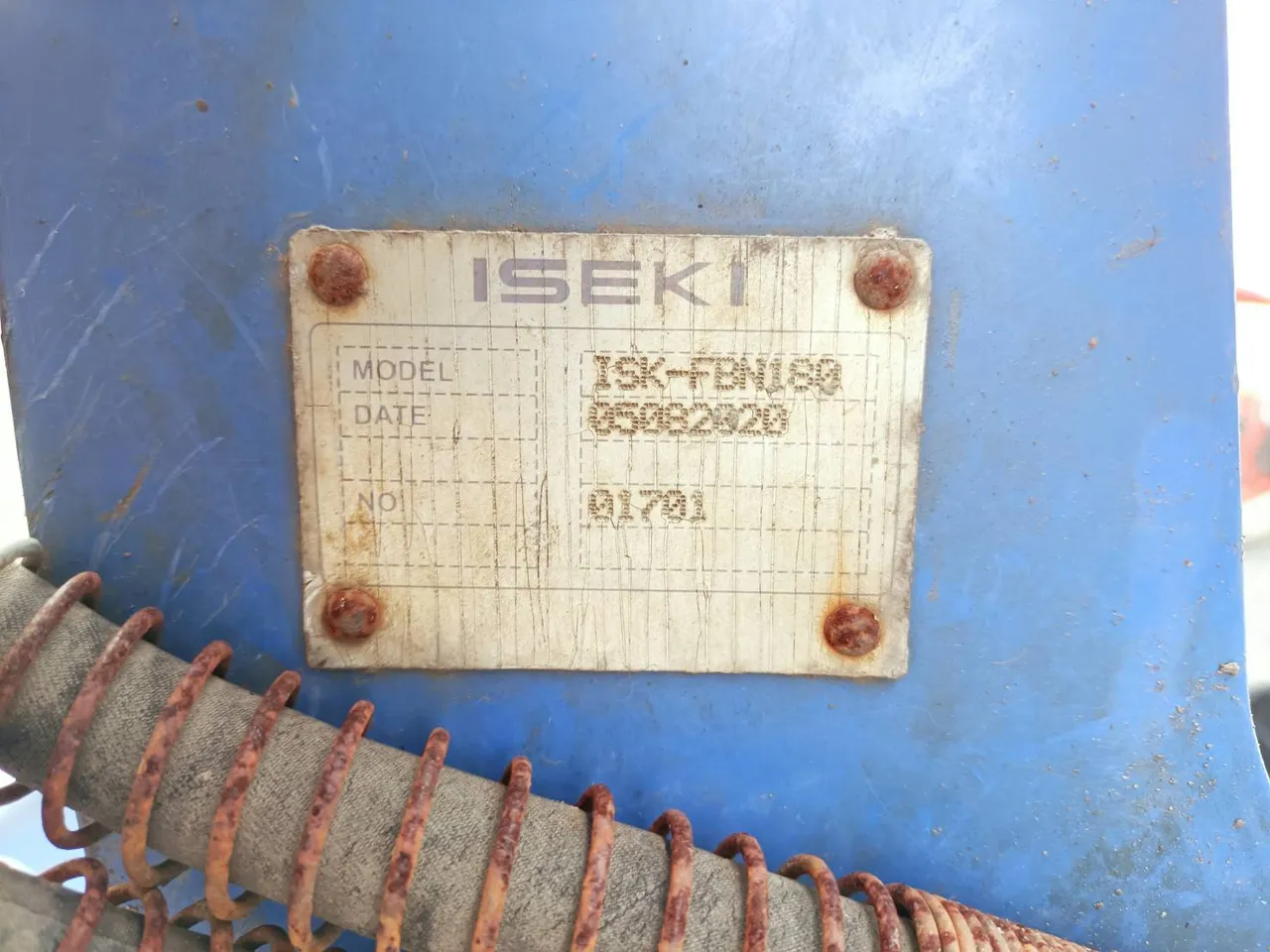 2018 Iseki NT554 – License plate